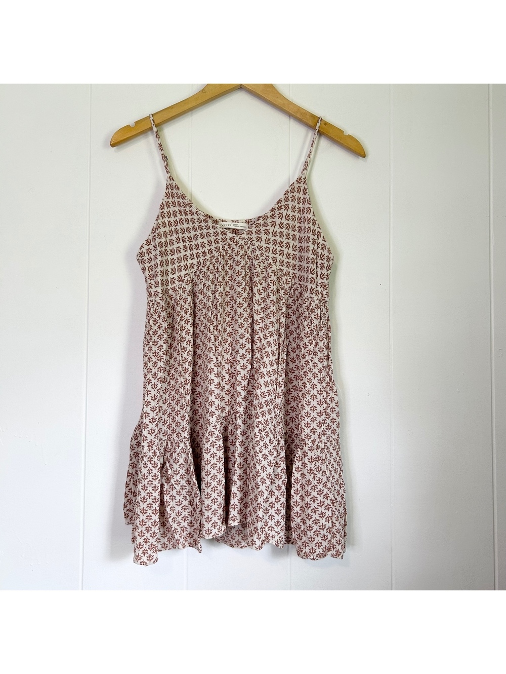 Be Cool Floral Fall Autumn Spaghetti Strap Mini Dress Women's Medium